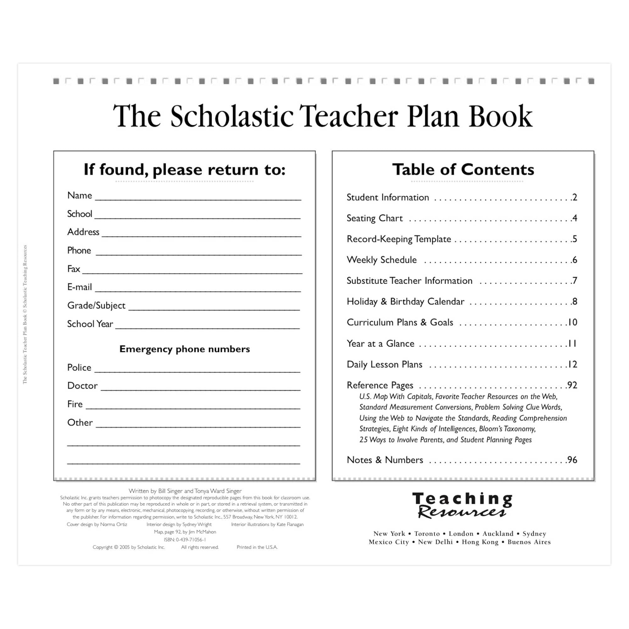 Scholastic Teacher Plan Book, 2ct.